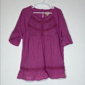 Lightweight Boho fluttersleeve top